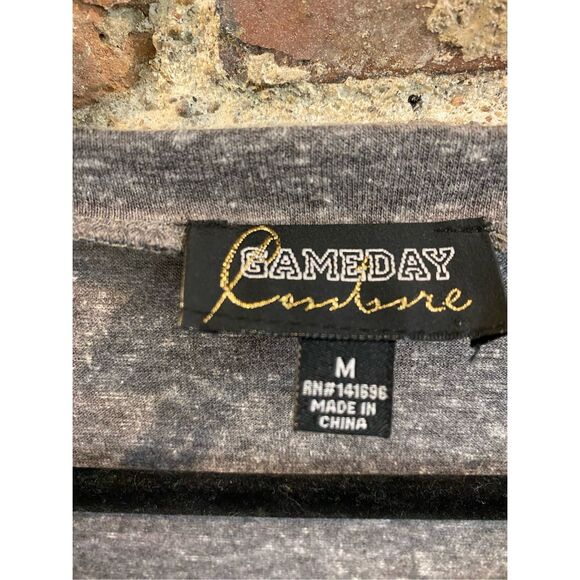 IOWA HAWKEYES Gold Glitter, Gray Cut-out Baseball 3/4 Sleeve T-Shirt Gameday Cou - Picture 5 of 10